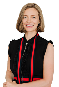 ParkCo client testimonial quote of a woman standing and smiling.